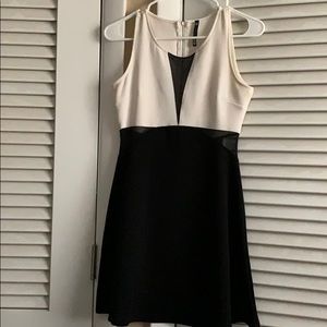 White & black dress